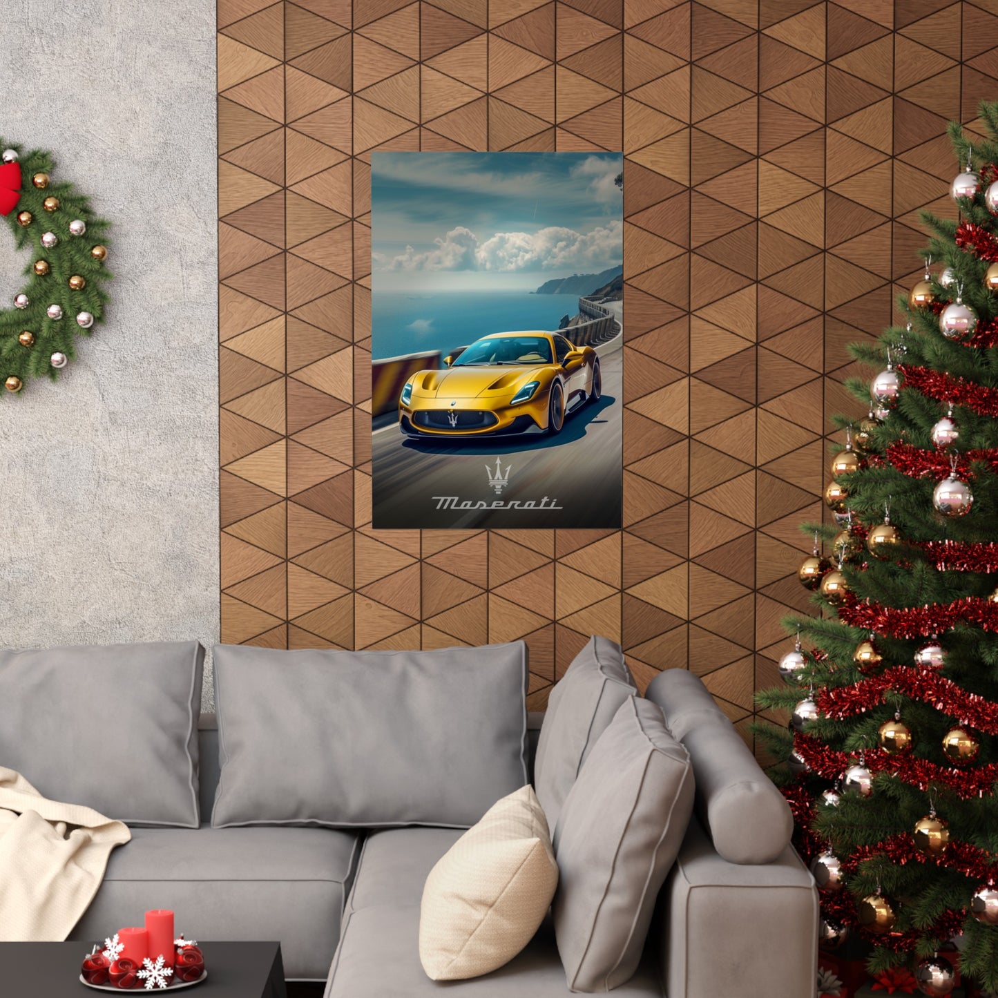 Golden Maserati (Matte Vertical Posters)