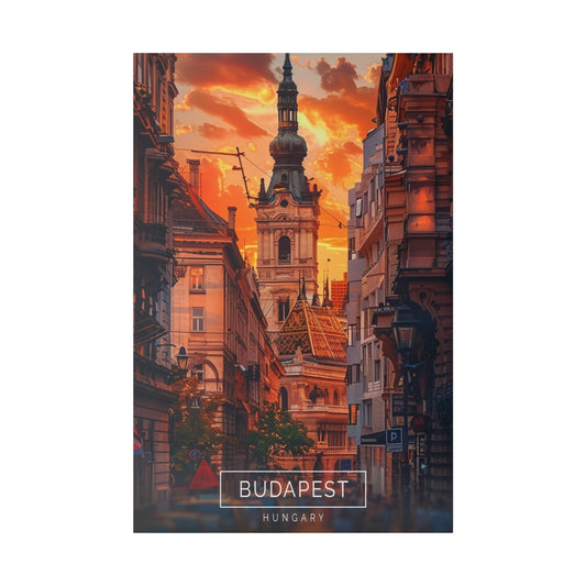 Budapest Twilight (Matte Canvas, Stretched)