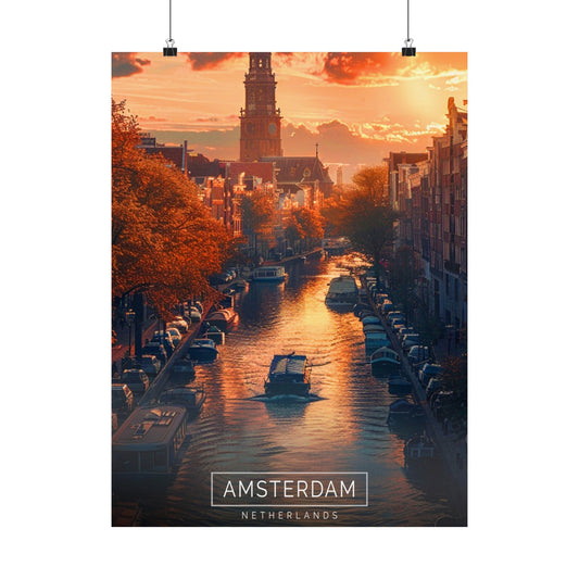 Amsterdam at Dusk (Matte Vertical Posters)