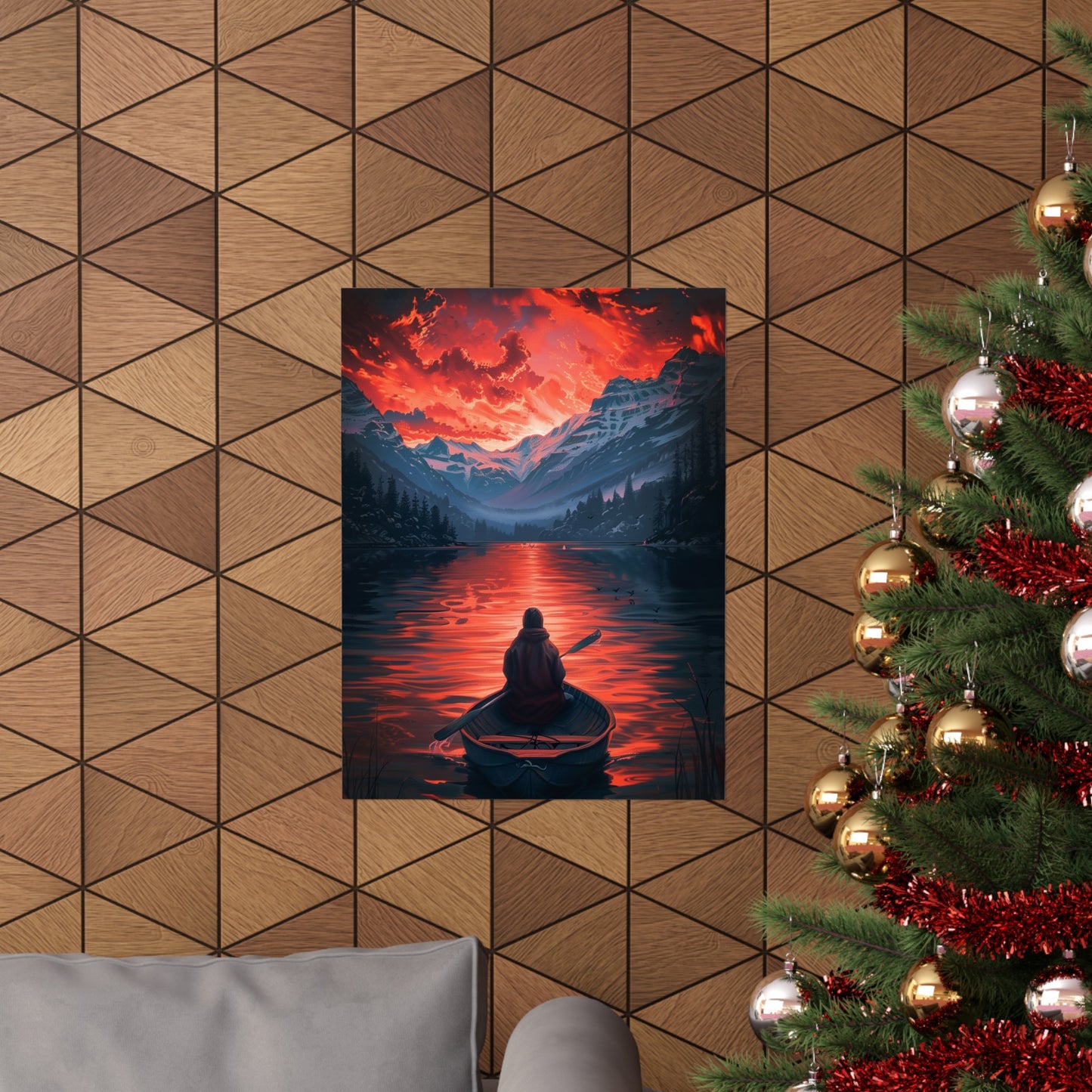 Sunset Lake Reflection (Matte Vertical Posters)