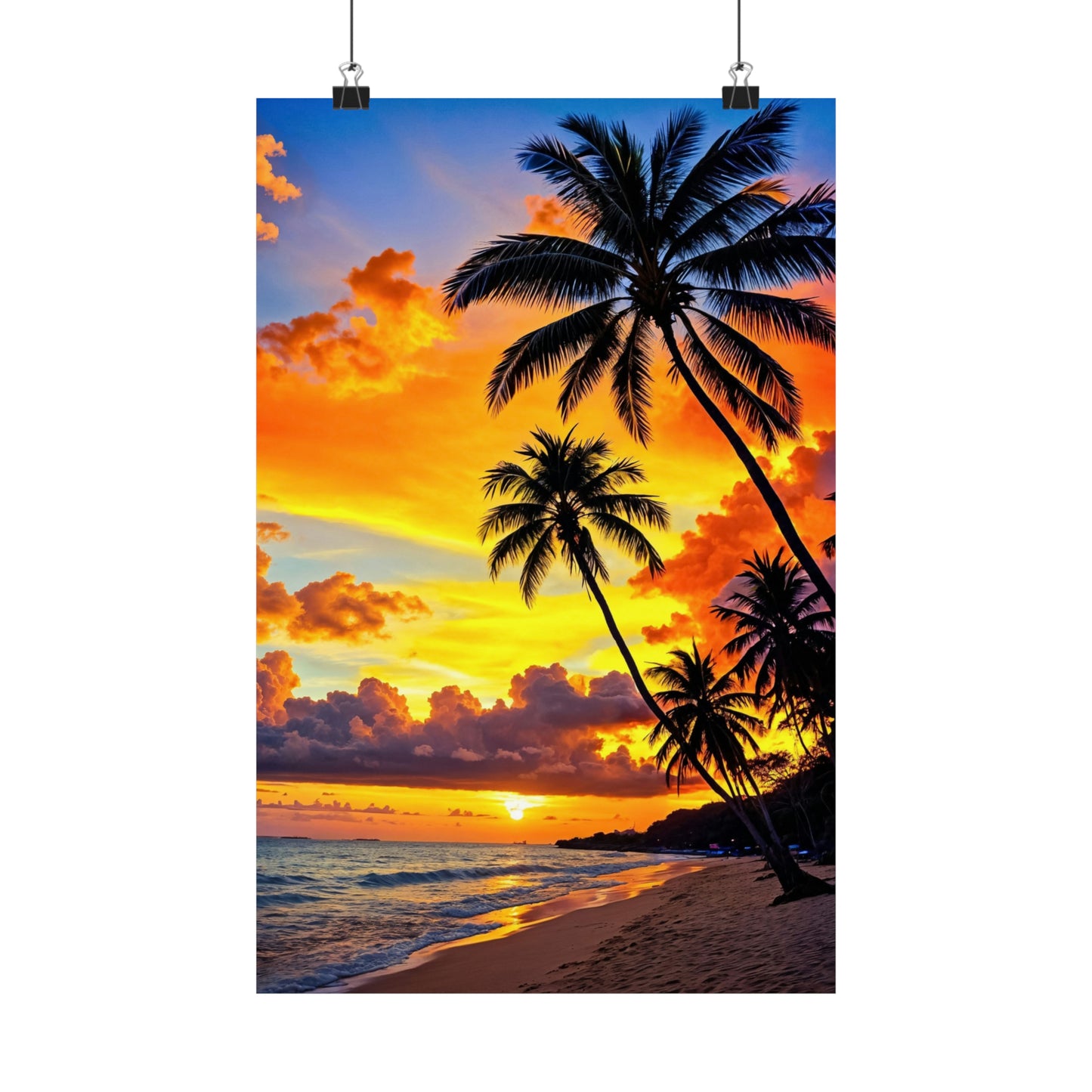 Tropical Sunset Serenity (Matte Vertical Posters)