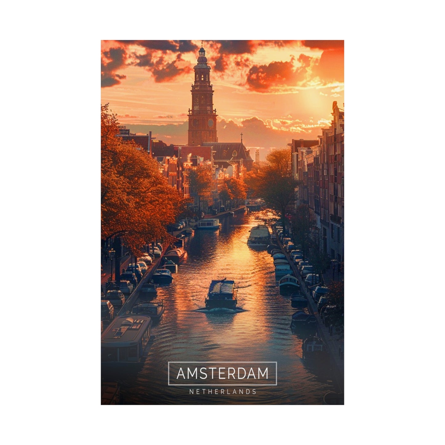 Amsterdam Sunset  (Matte Vertical Posters)