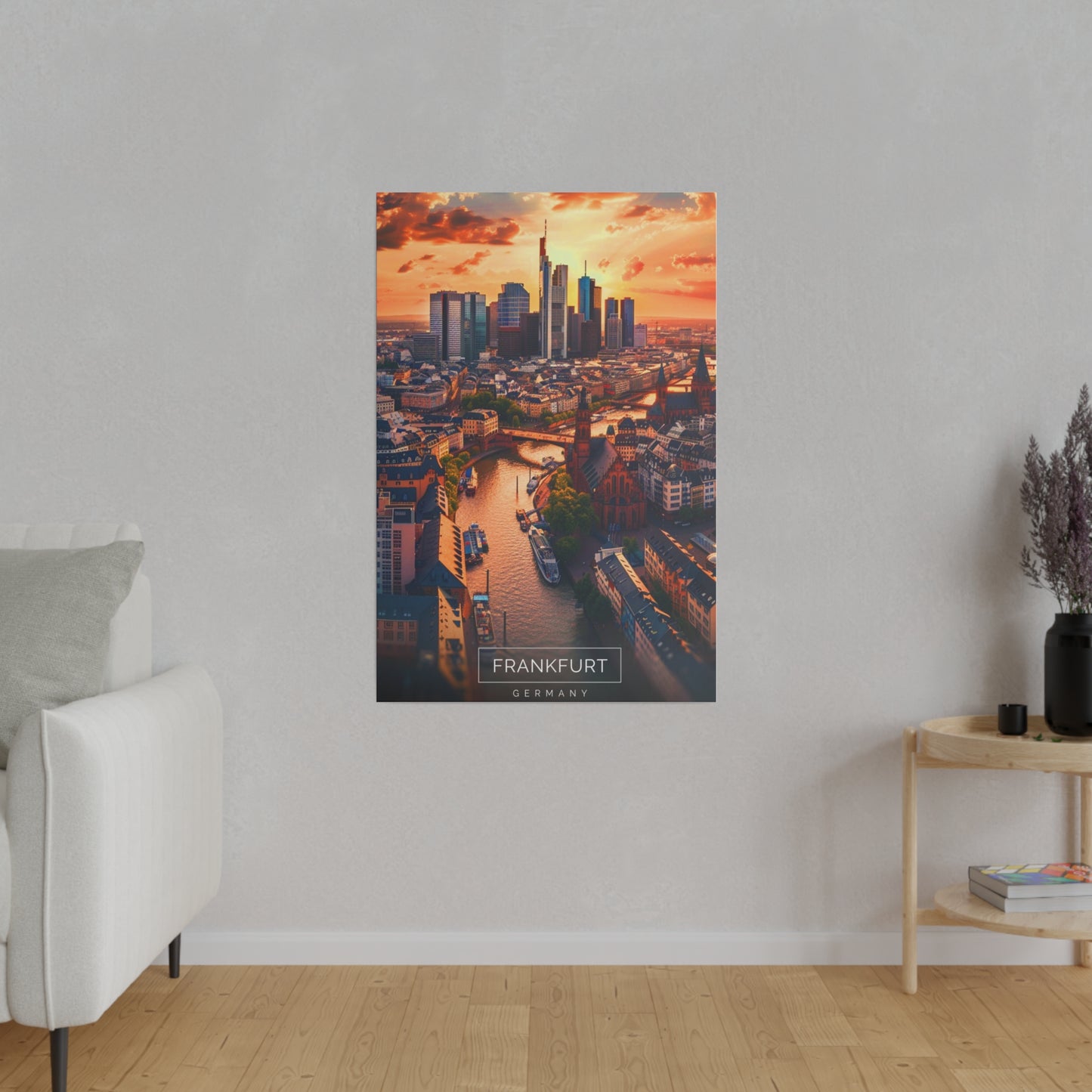 Frankfurt Skyline (Matte Canvas, Stretched)