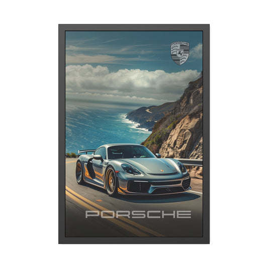 Porsche Coastal Elegance (Framed Paper Posters)