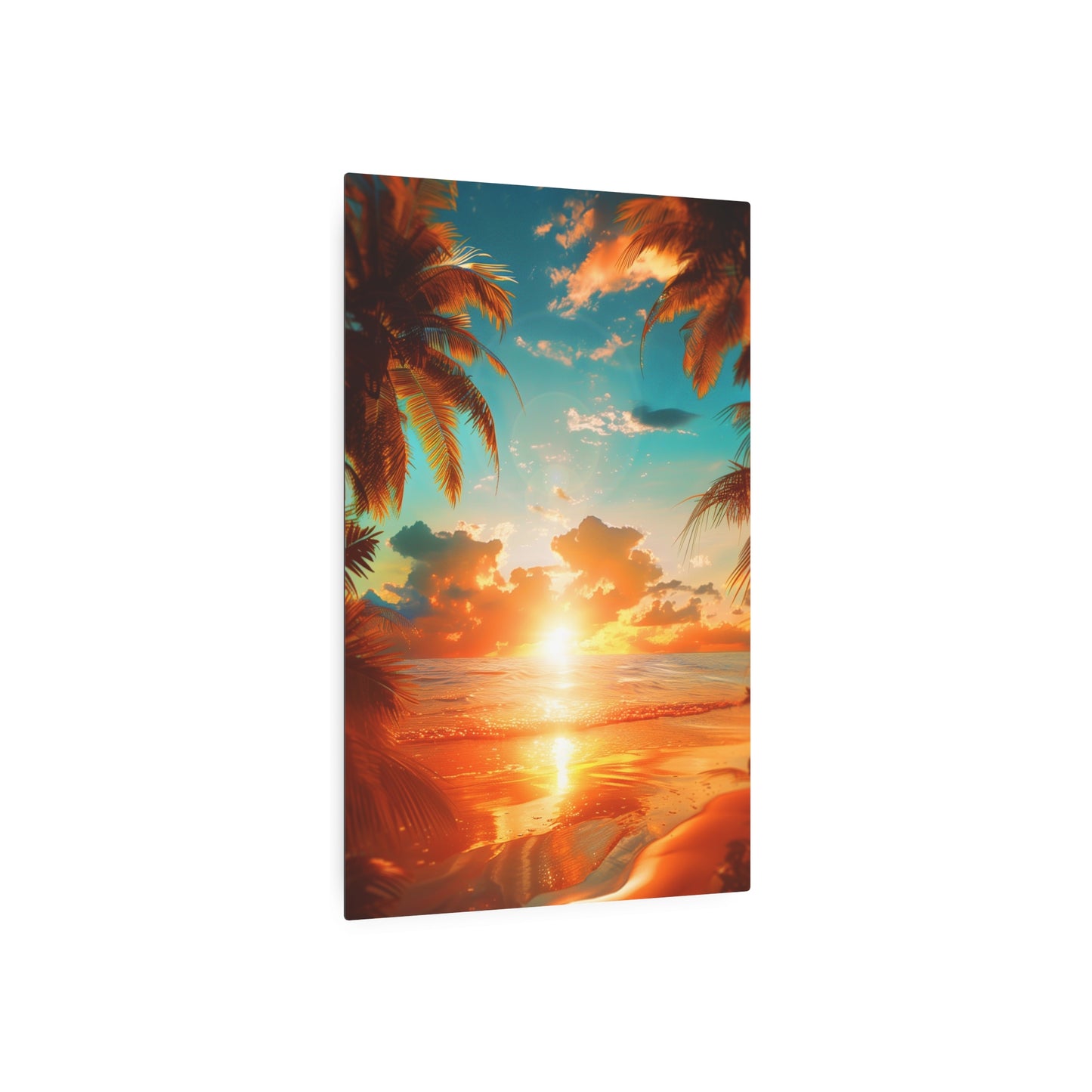 Tropical Sunset Bliss (Metal Art Sign)