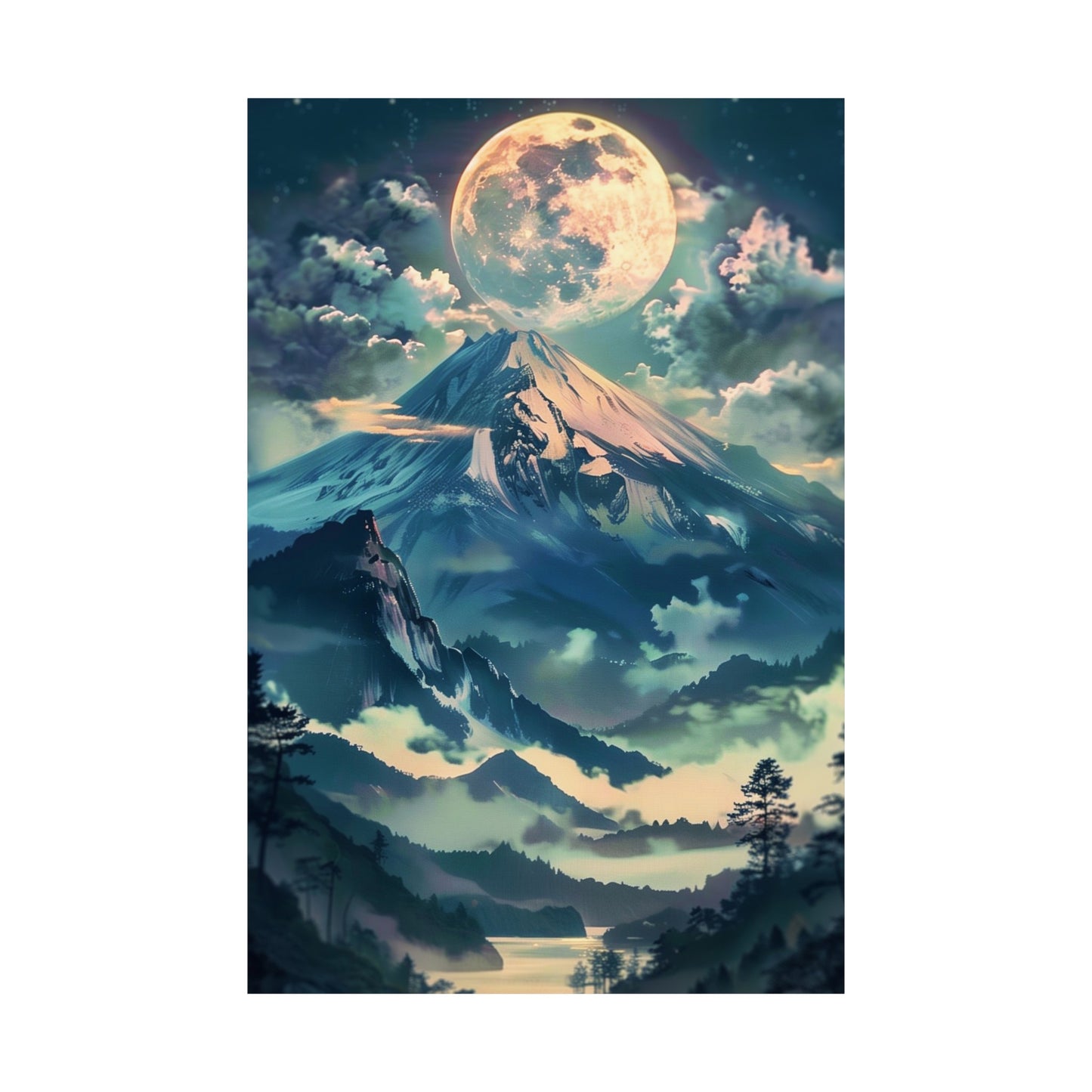 Lunar Mountain (Matte Vertical Posters)