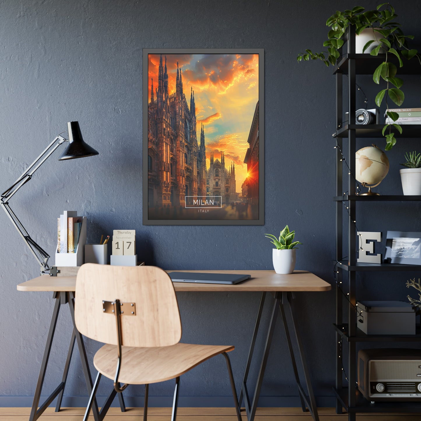 Milan Cathedral Sunset (Framed Paper Posters)