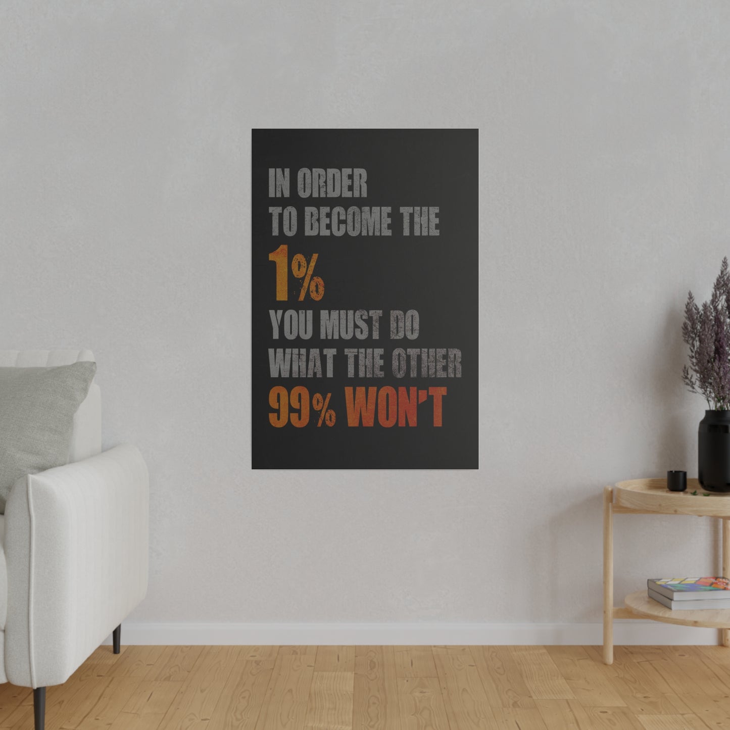 In Order to Become the 1% (Matte Canvas, Stretched)