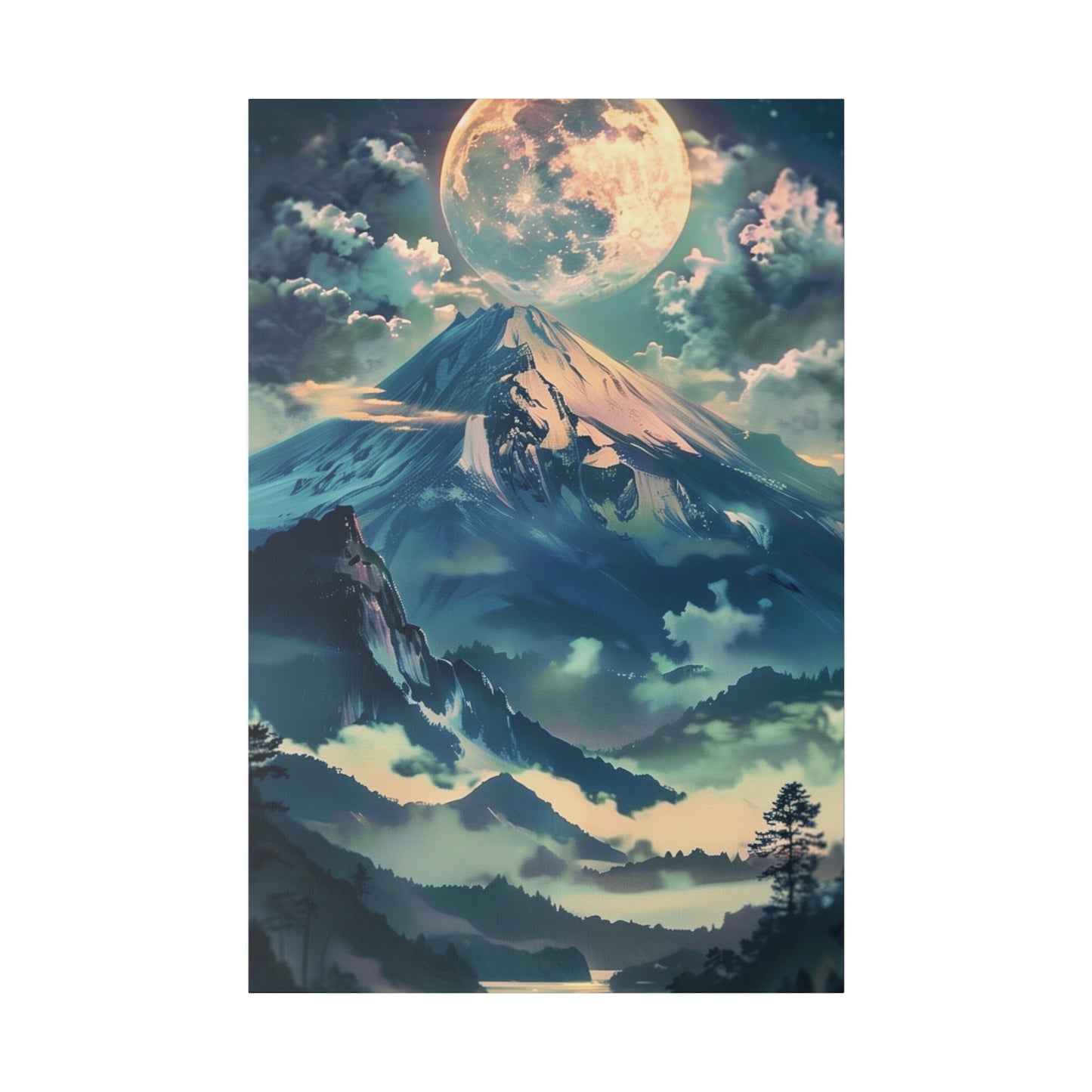 Lunar Mountain (Matte Canvas, Stretched)