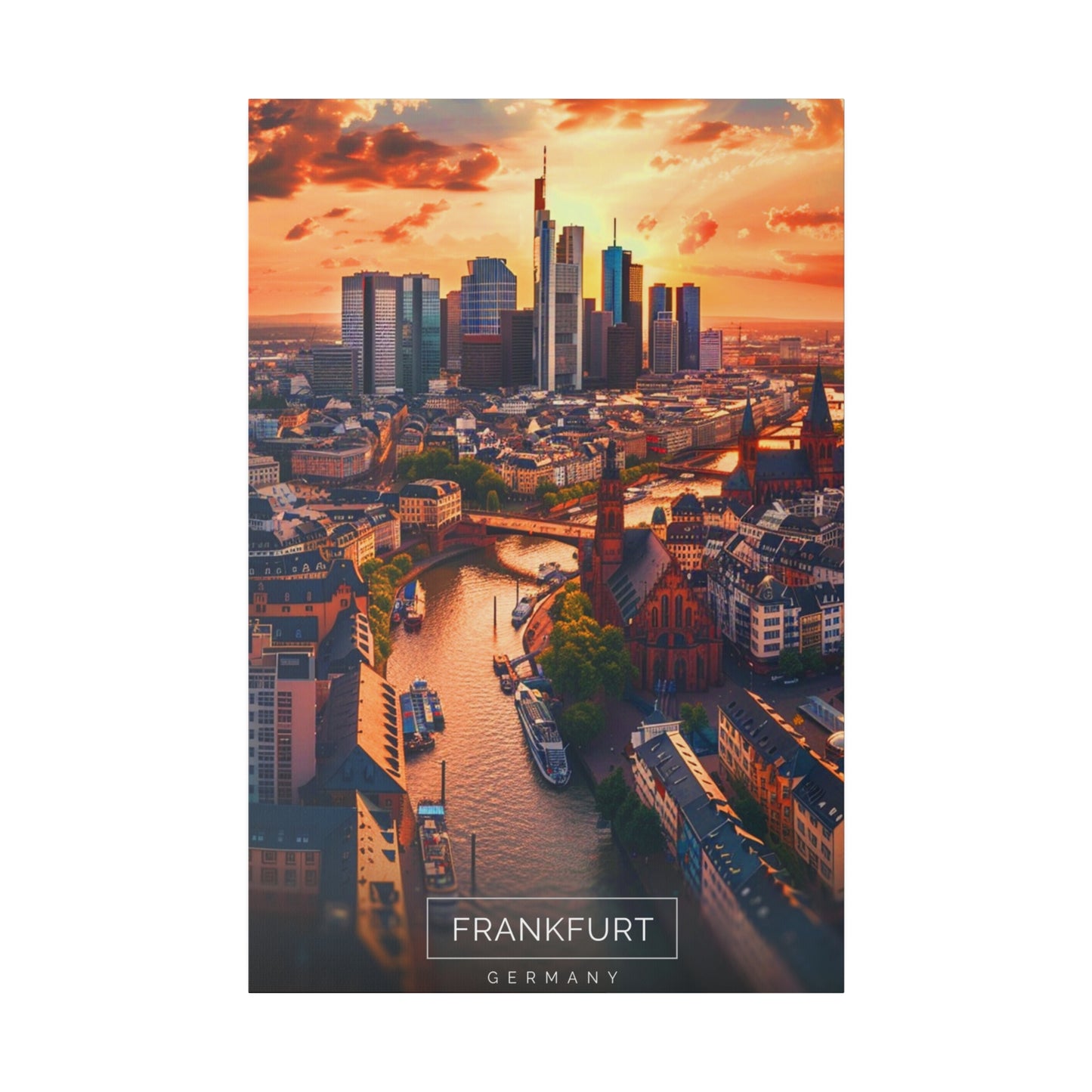 Frankfurt Skyline (Matte Canvas, Stretched)