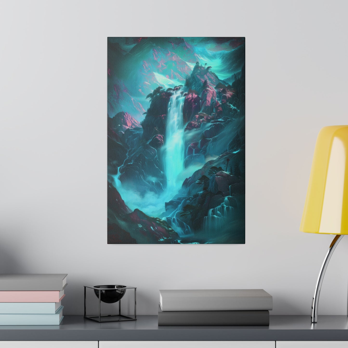 Mountain Waterfall (Matte Canvas, Stretched)