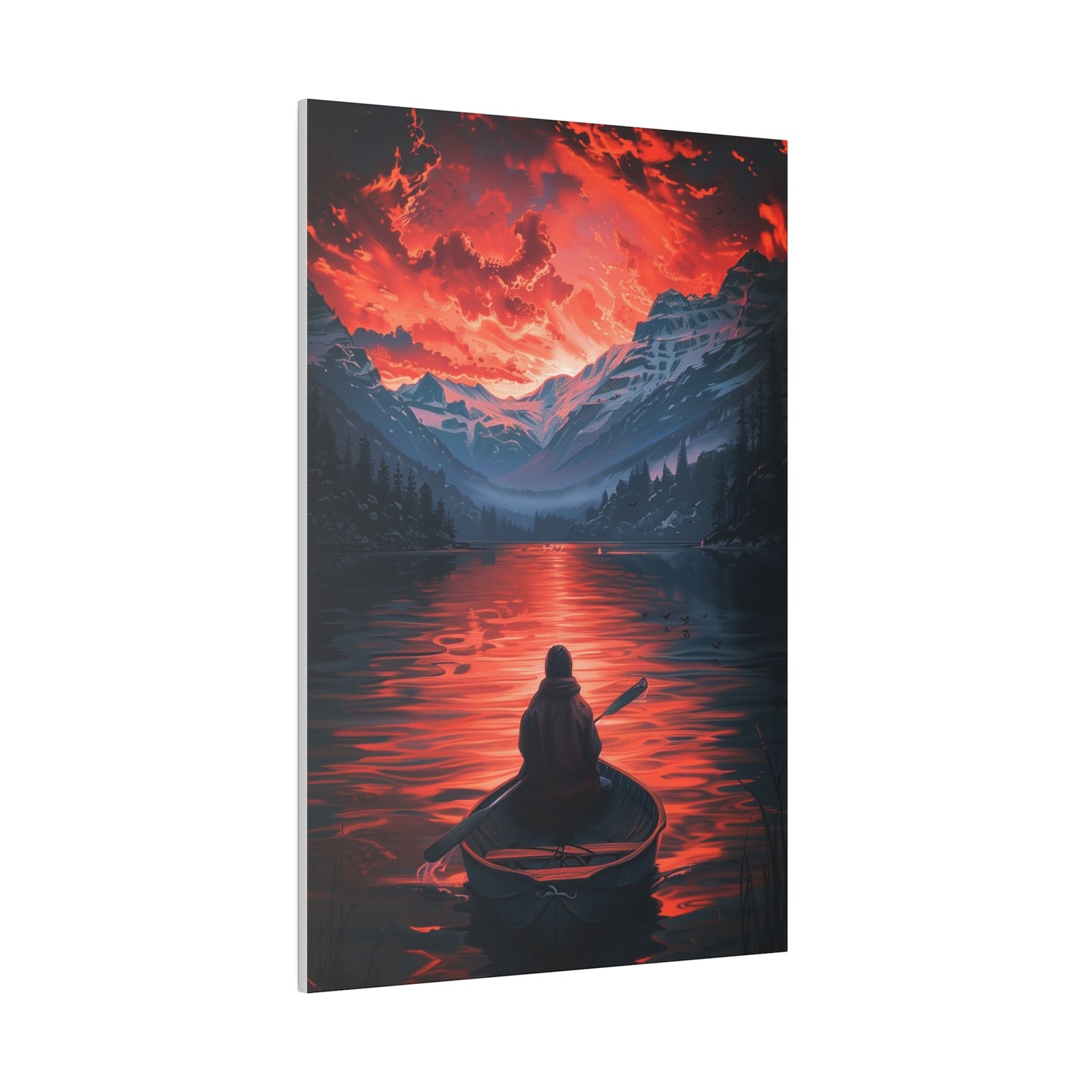 Sunset Lake Reflection (Matte Canvas, Stretched)