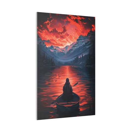 Sunset Lake Reflection (Matte Canvas, Stretched)