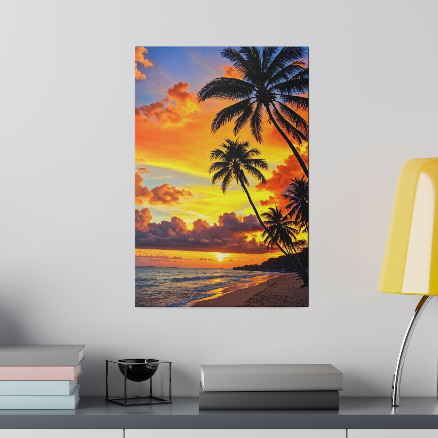 Tropical Sunset Serenity (Matte Canvas, Stretched)