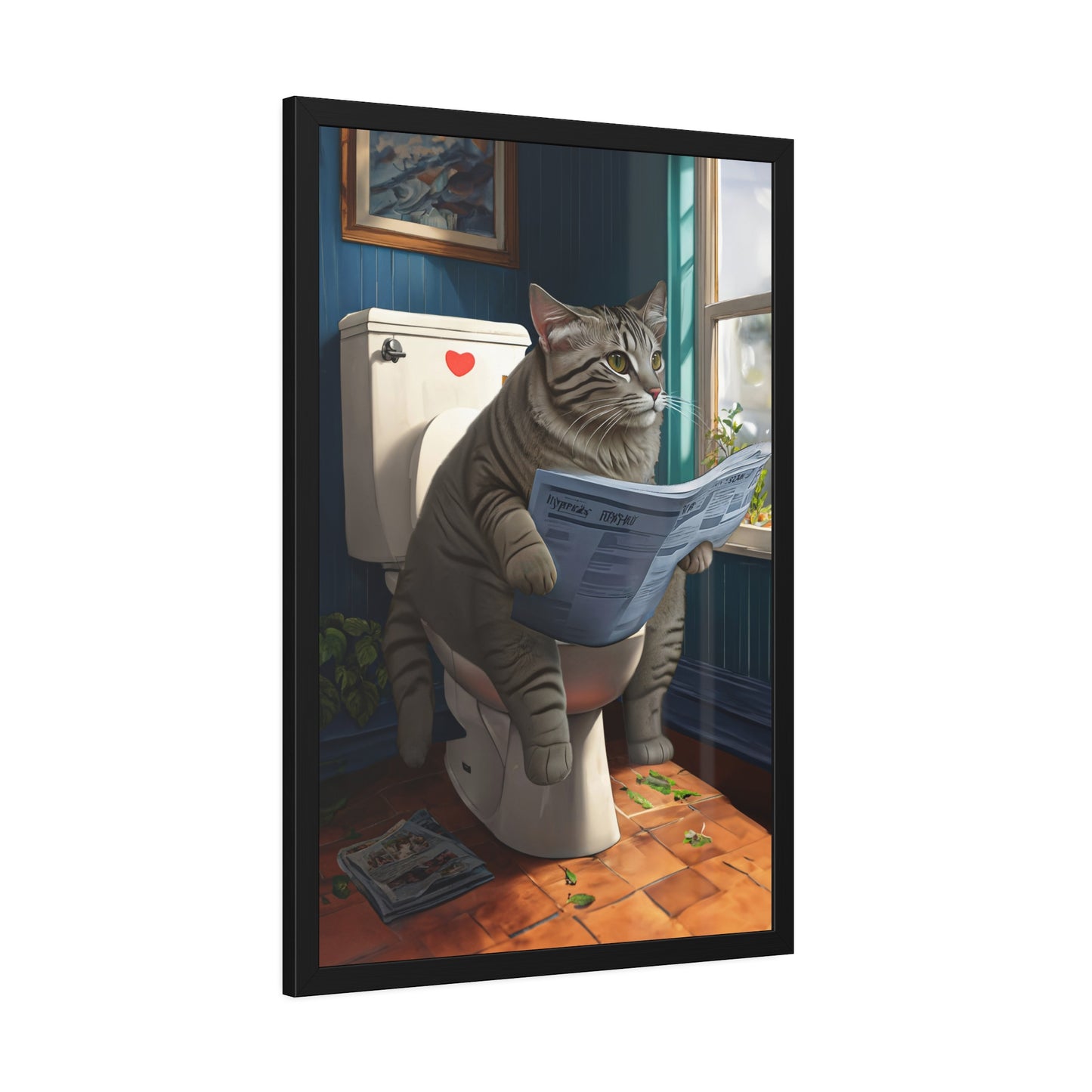 Contemplative Feline: A Paws for Thought (Framed Paper Posters)