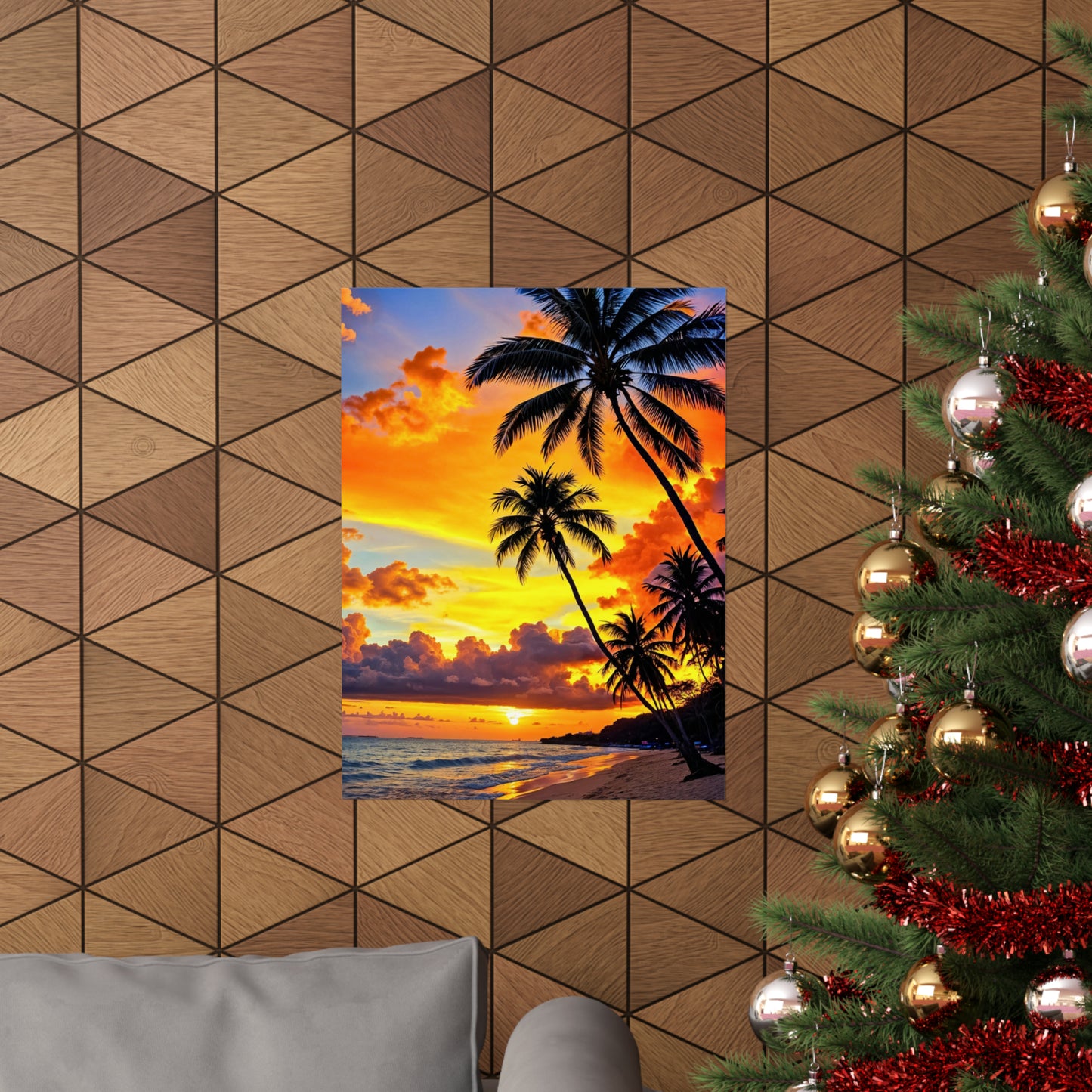 Tropical Sunset Serenity (Matte Vertical Posters)