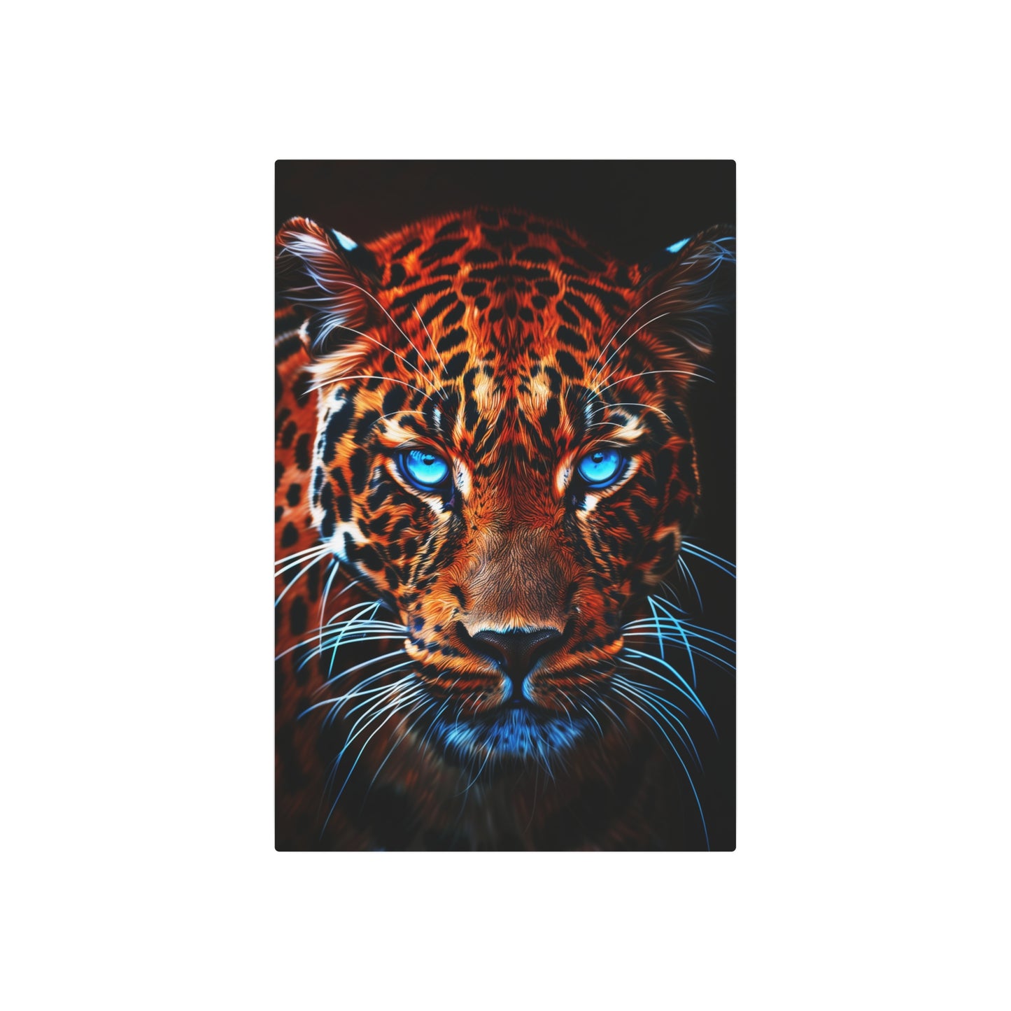 Blue-Eyed Leopard (Metal Art Sign)