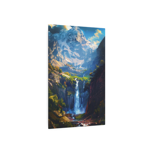 Mountain Waterfall (Metal Art Sign)