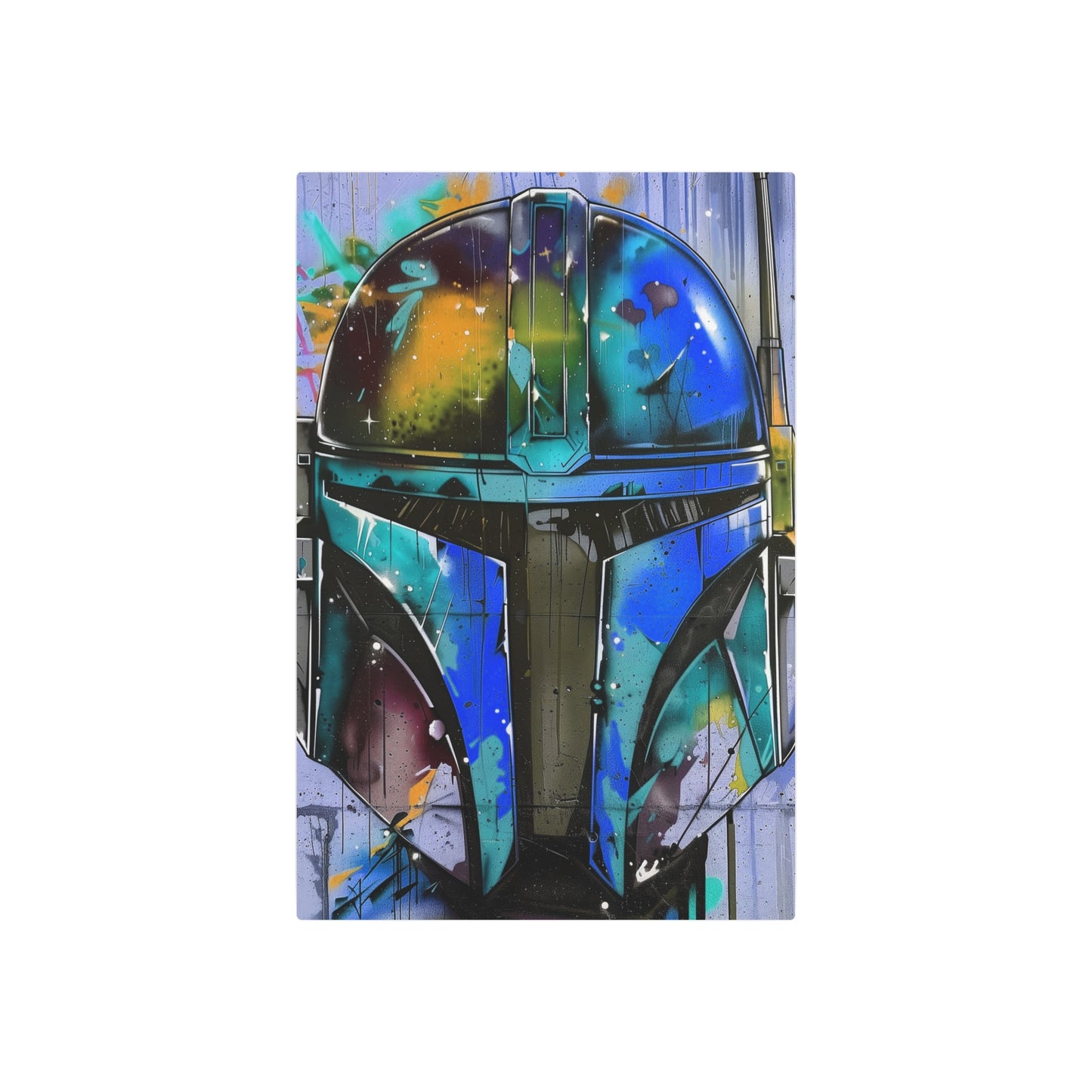 Galactic Warrior Graffiti (Metal Art Sign)