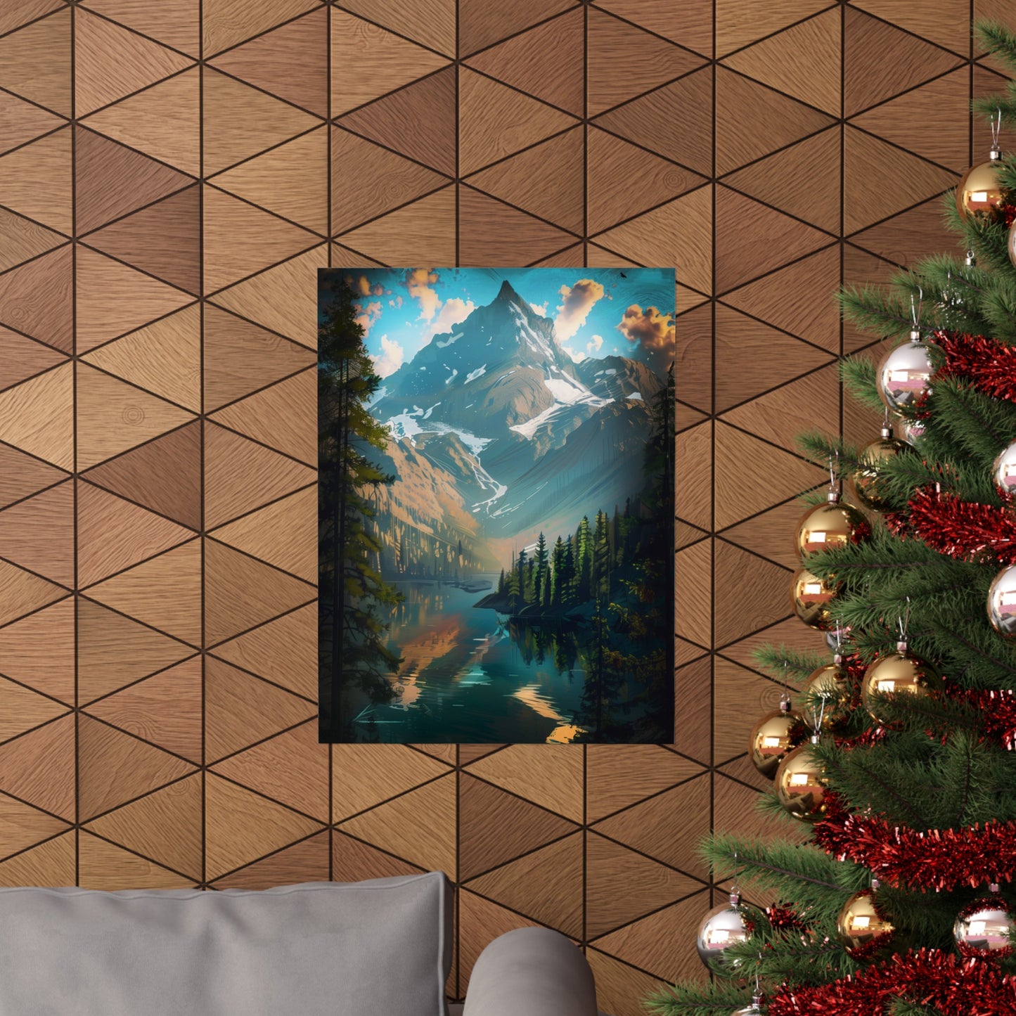 Mountain Cityscape (Matte Vertical Posters)