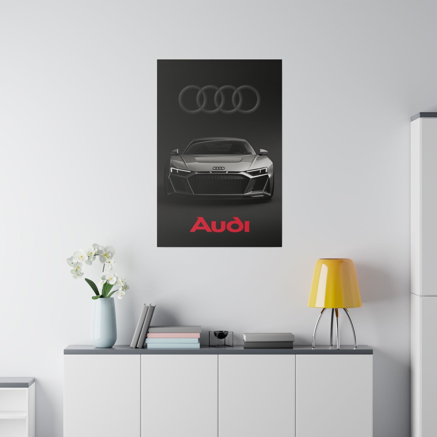 Luxury black Audi (Matte Canvas, Stretched)