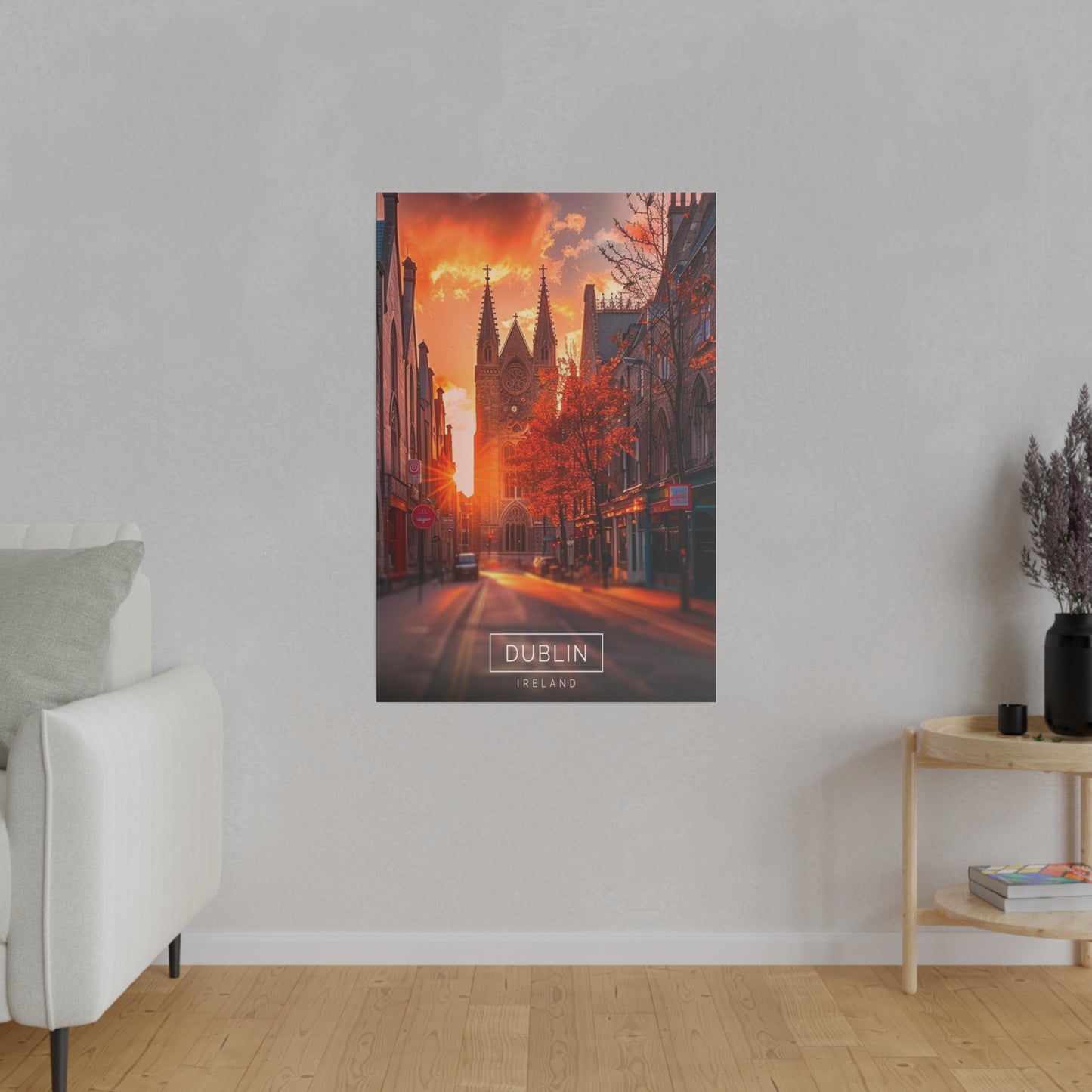 Dublin at Dusk (Matte Canvas, Stretched)