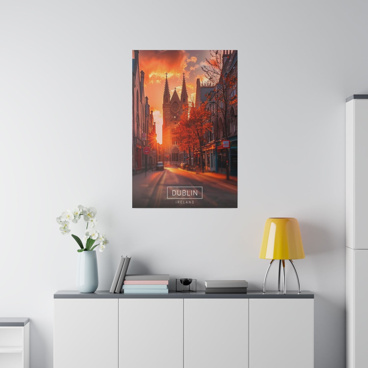 Dublin at Dusk (Matte Canvas, Stretched)