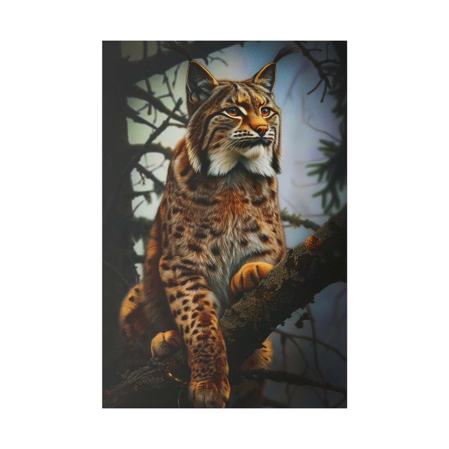 Lynx in the Forest (Matte Canvas, Stretched)