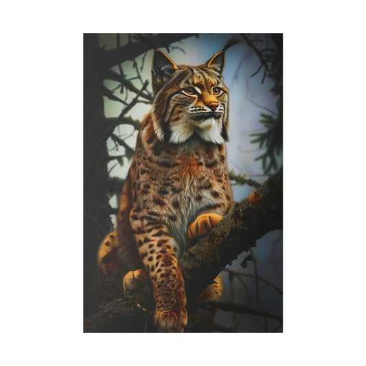 Lynx in the Forest (Matte Canvas, Stretched)