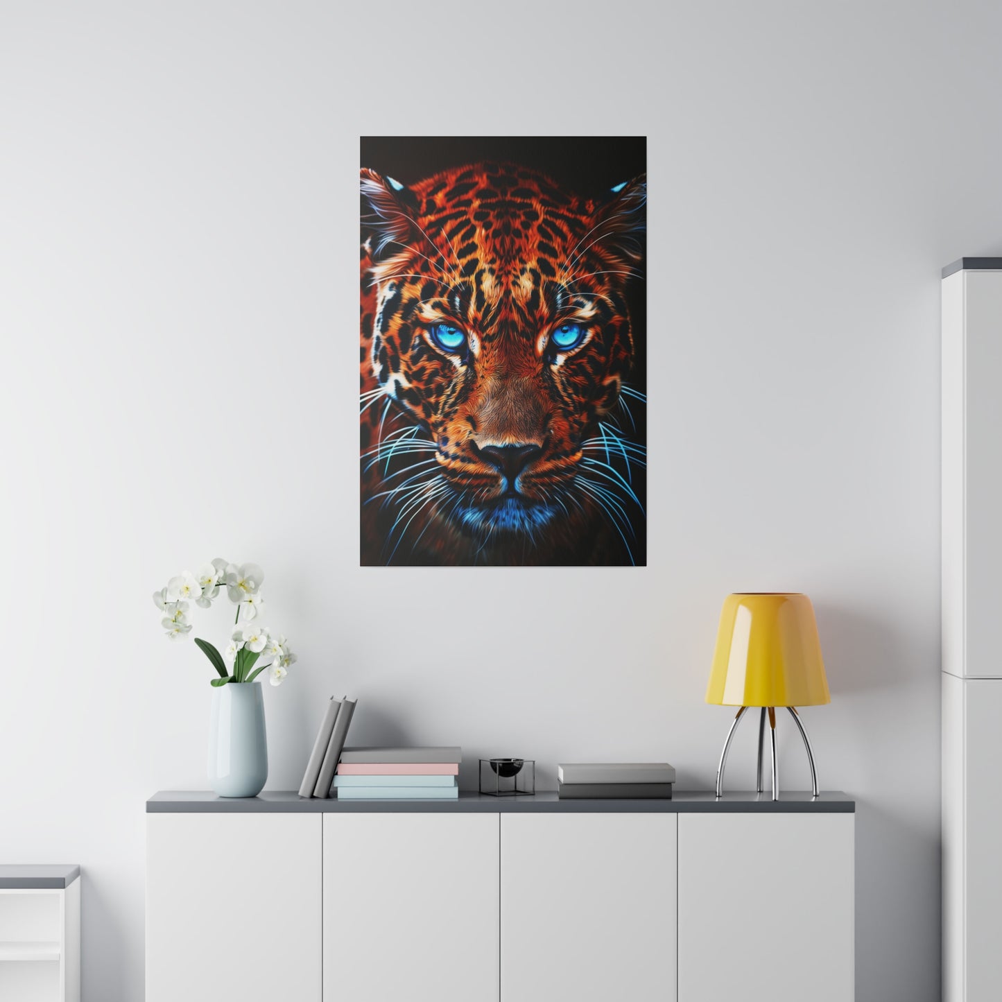 Blue-Eyed Leopard (Matte Canvas, Stretched)