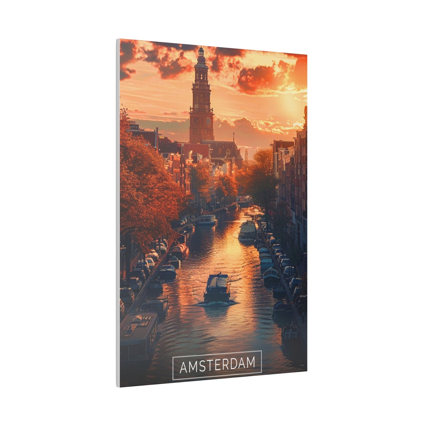 Amsterdam Sunset (Matte Canvas, Stretched)