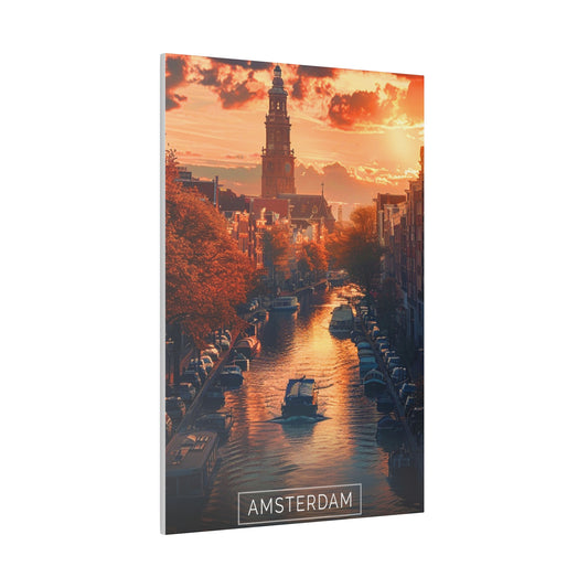 Amsterdam Sunset (Matte Canvas, Stretched)