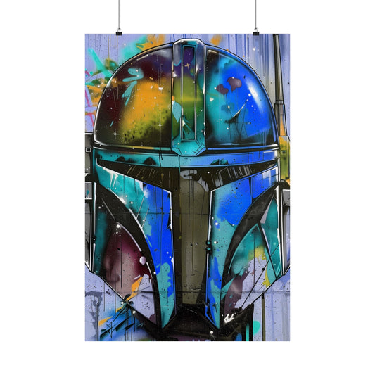 Galactic Warrior Graffiti (Matte Vertical Posters)