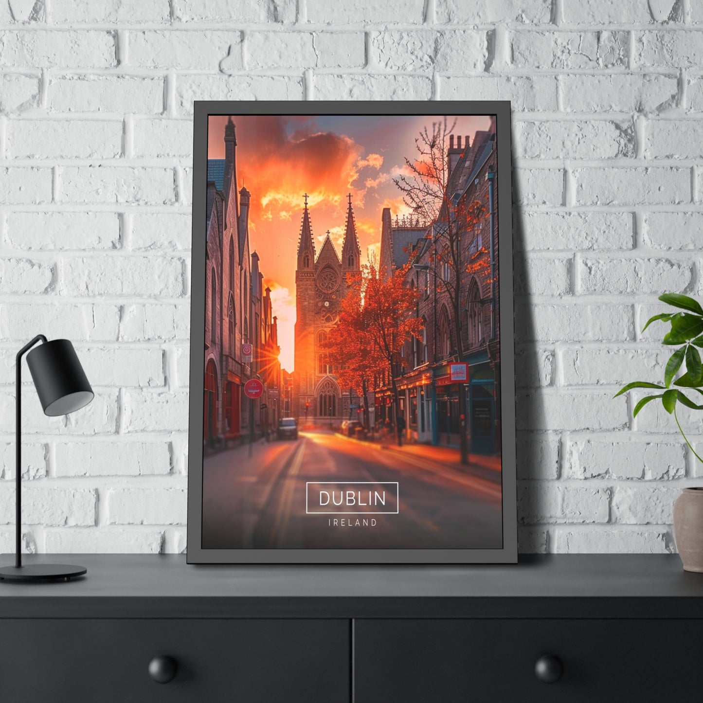 Dublin at Dusk (Framed Paper Posters)