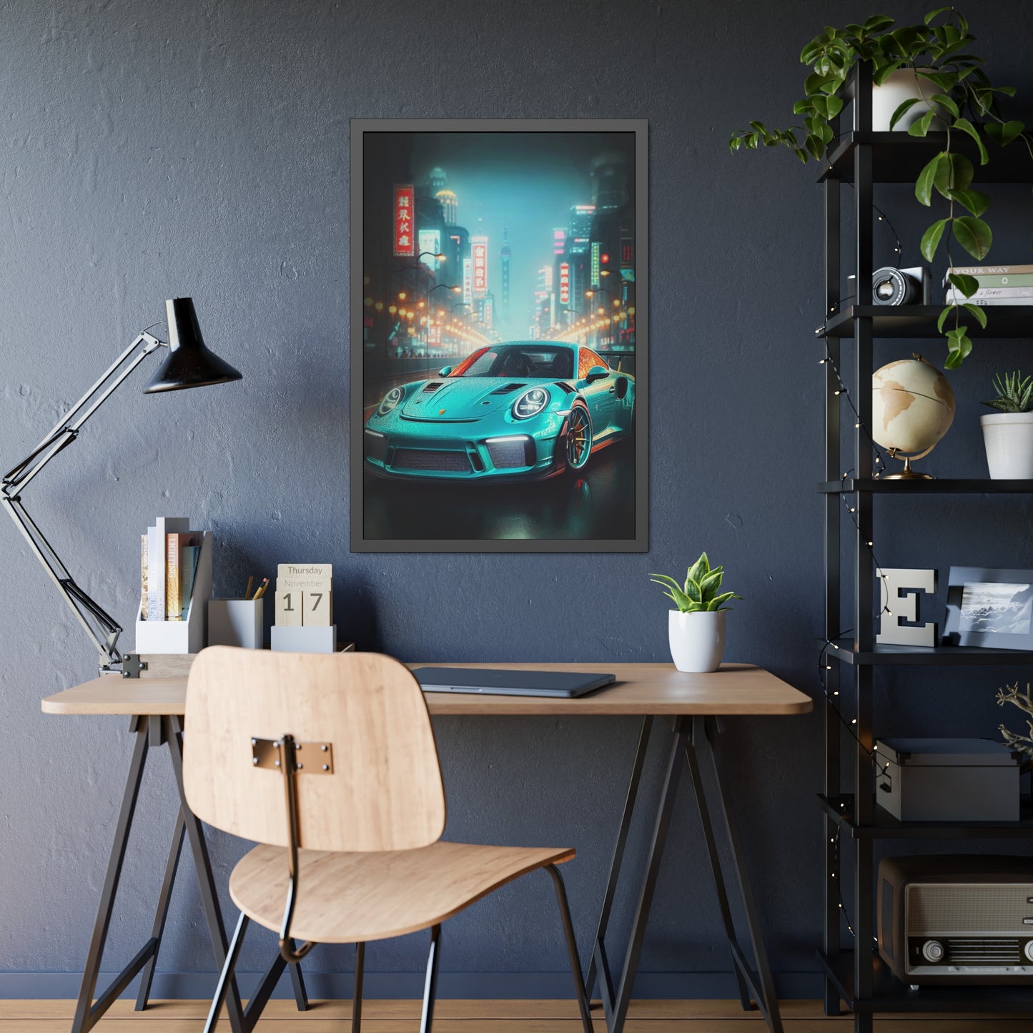 Neon Metropolis & Machine (Framed Paper Posters)