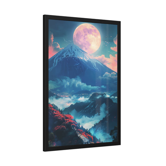 Moonlit Mountain (Framed Paper Posters)