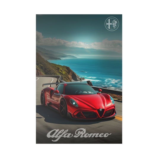 Coastal Speedster: Alfa Romeo's Glory (Matte Canvas, Stretched)