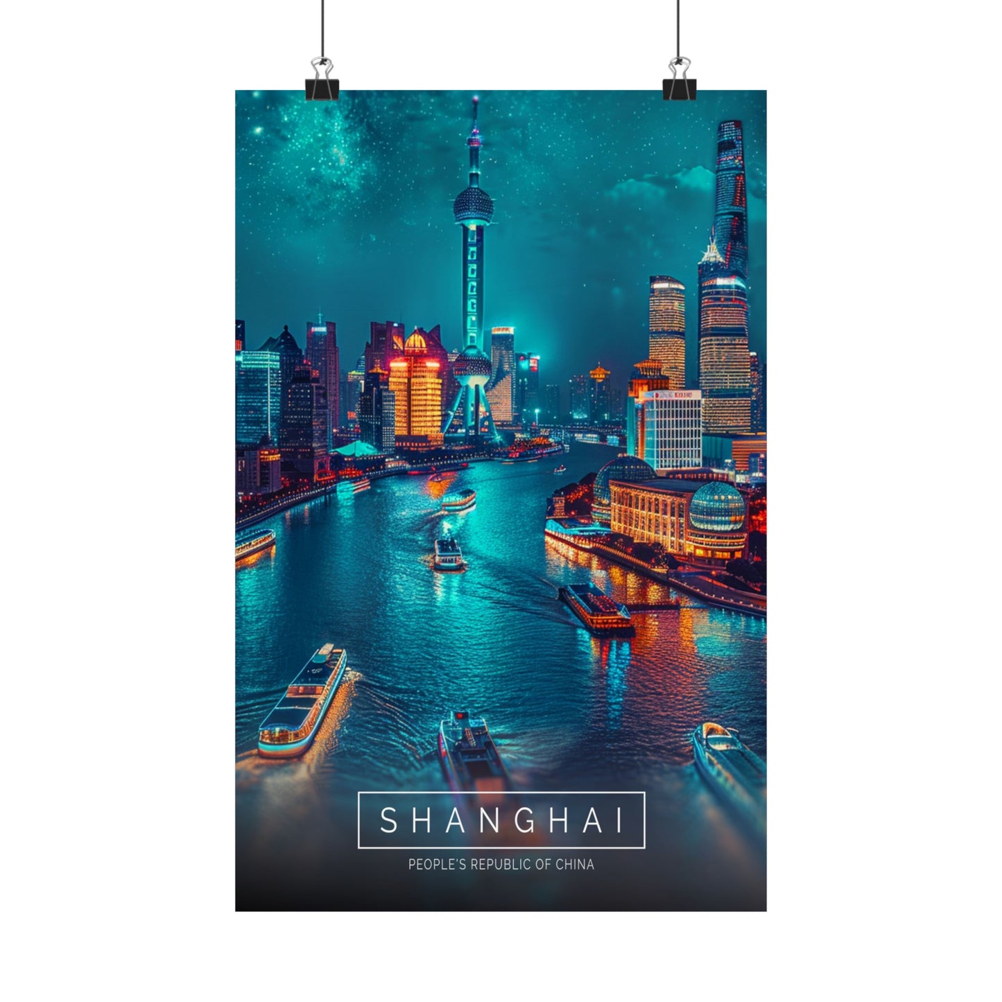 Cosmopolitan Glow: Shanghai (Matte Vertical Posters)