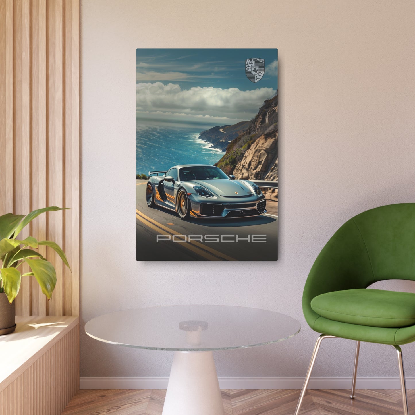 Porsche Coastal Elegance (Metal Art Sign)