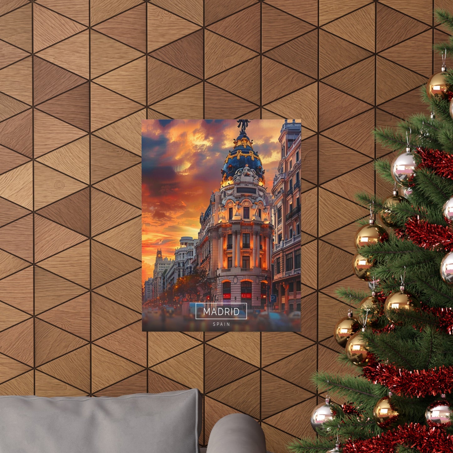 Madrid Sunset Splendor (Matte Vertical Posters)