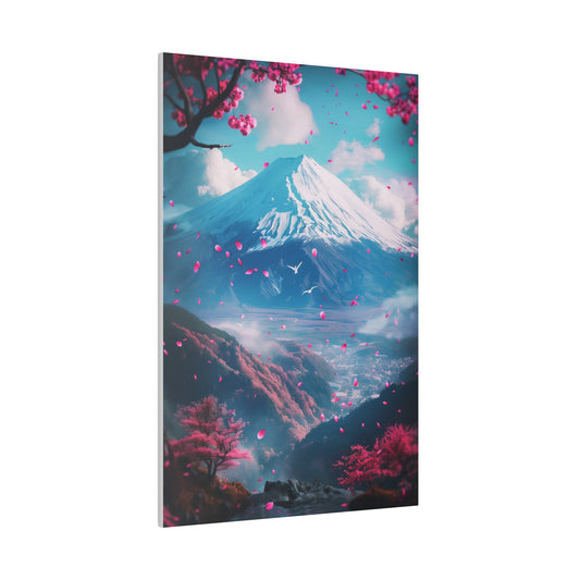 Cherry Blossom Mountain (Matte Canvas, Stretched)