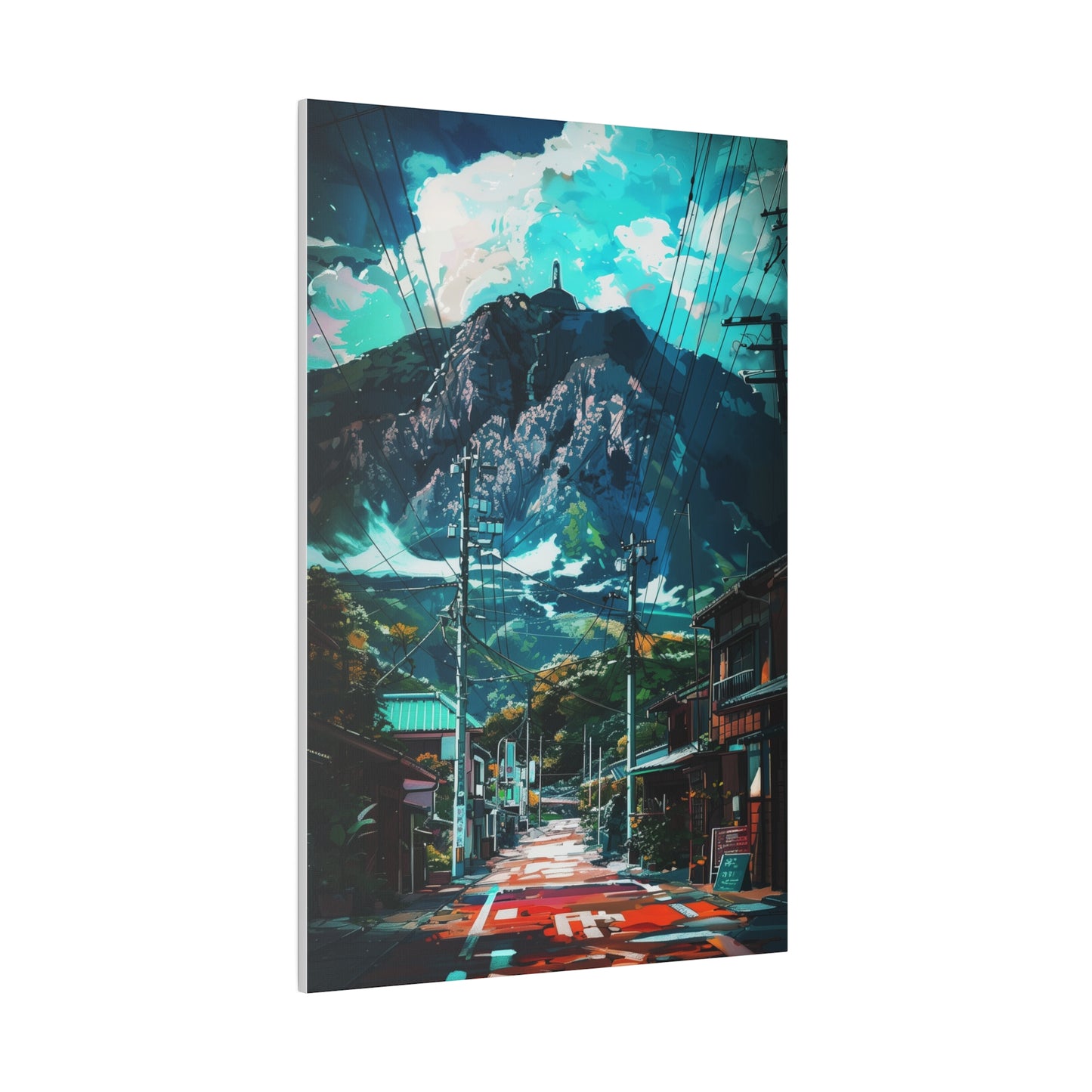 Mountain Street Scene (Matte Canvas, Stretched)