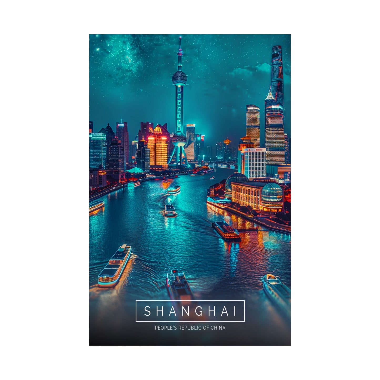 Cosmopolitan Glow: Shanghai (Matte Vertical Posters)