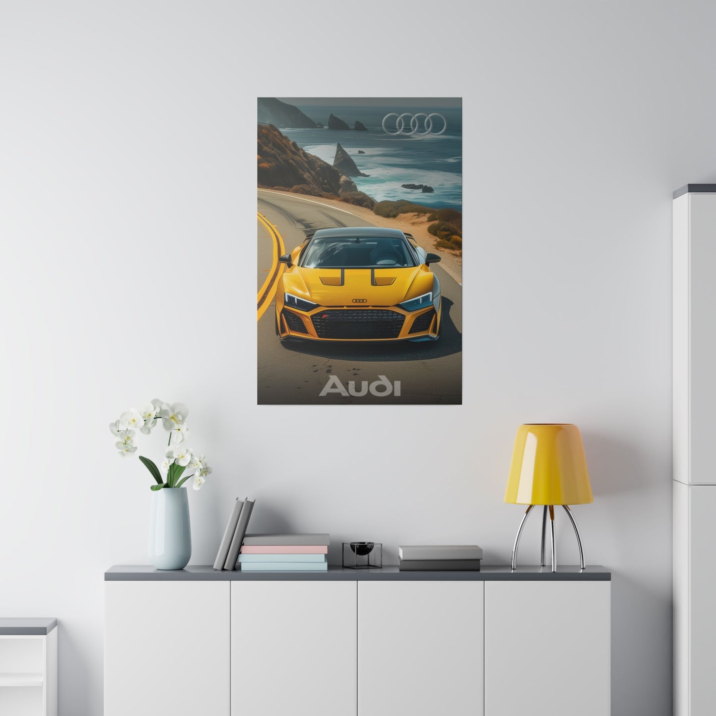 Yellow Gold Audi (Matte Canvas, Stretched)