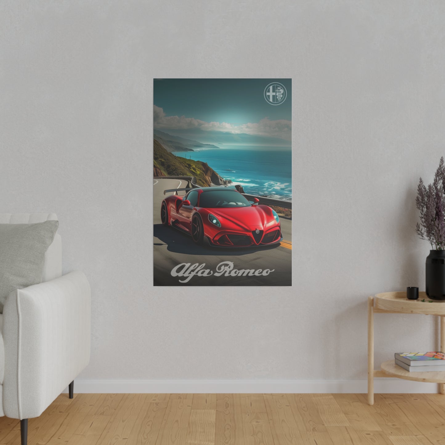 Coastal Speedster: Alfa Romeo's Glory (Matte Canvas, Stretched)