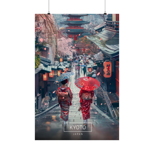 Kyoto Cherry Blossom (Matte Vertical Posters)