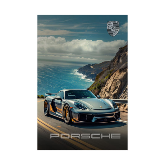 Porsche Coastal Elegance (Matte Vertical Posters)