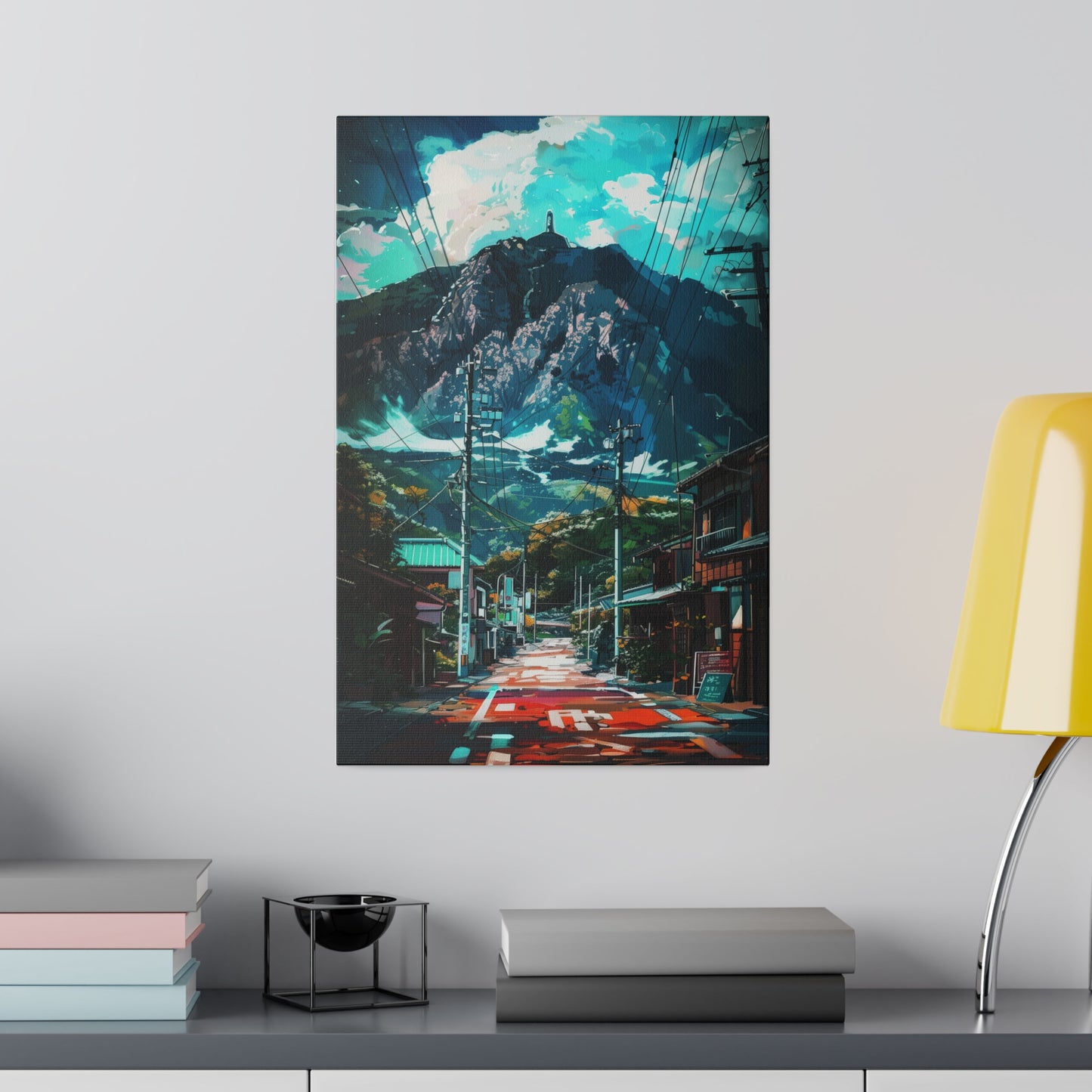 Mountain Street Scene (Matte Canvas, Stretched)