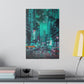 Neon Nightscape: Hong Kong (Matte Canvas, Stretched)