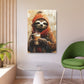 Warm and Cozy Sloth (Metal Art Sign)